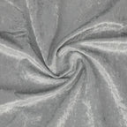 Silver Velvet Rectangle Tablecloth, 90 x 132 Inch Seamless Design
