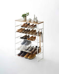 Six-Tier Steel Shoe Rack, White