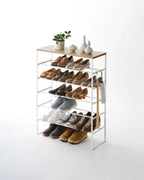Six-Tier Steel Shoe Rack, White