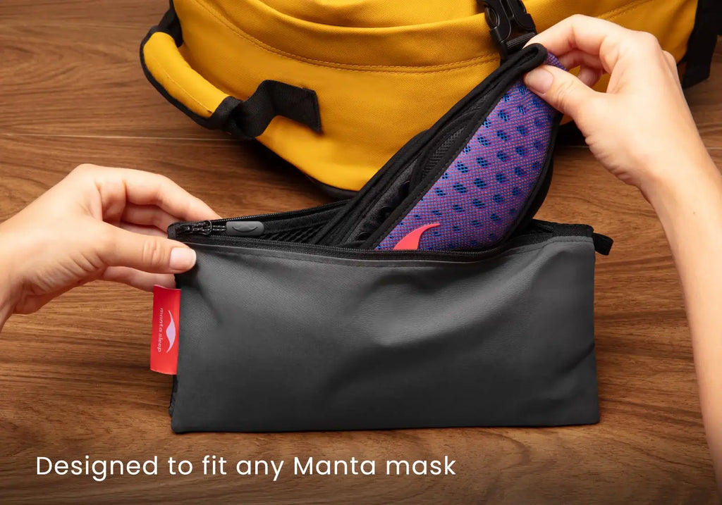 Sleep Mask Travel and Laundry Bag That Converts from a Compact Case to a Mesh Bag for Cleaning