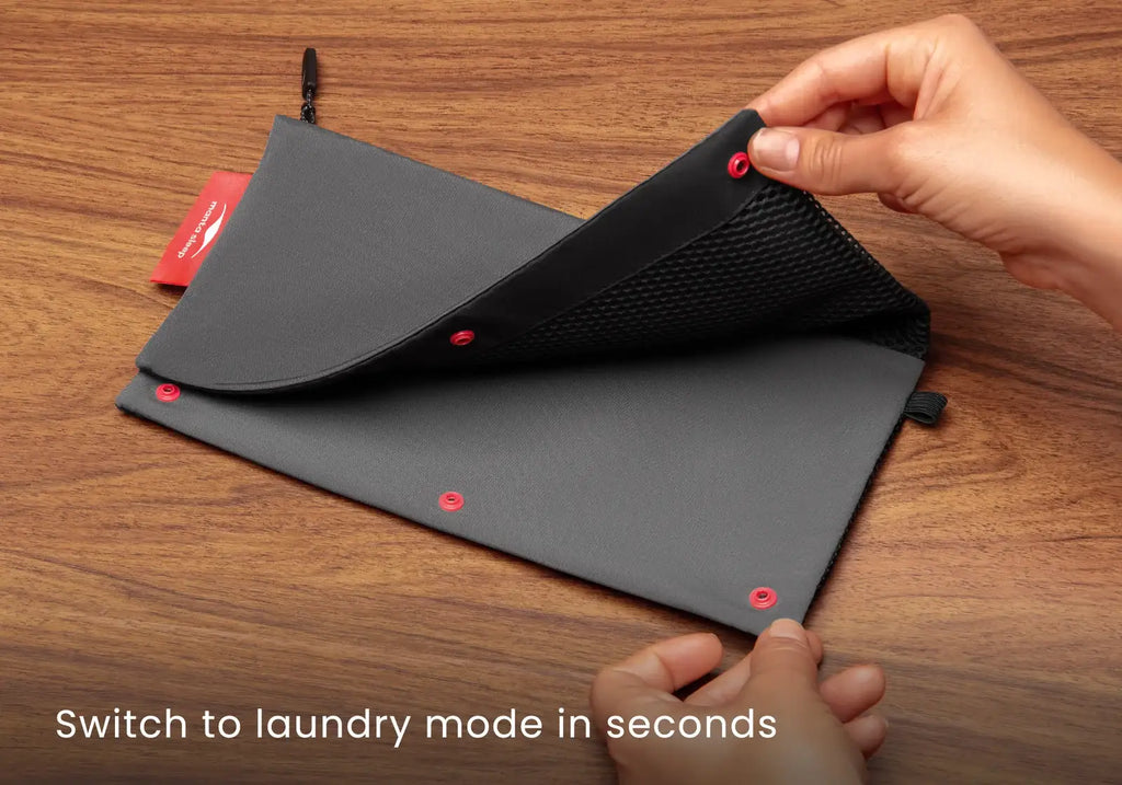Sleep Mask Travel and Laundry Bag That Converts from a Compact Case to a Mesh Bag for Cleaning