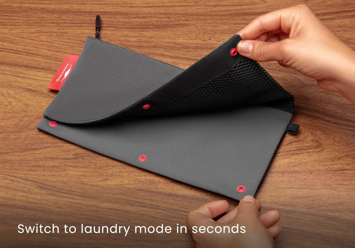Sleep Mask Travel and Laundry Bag That Converts from a Compact Case to a Mesh Bag for Cleaning