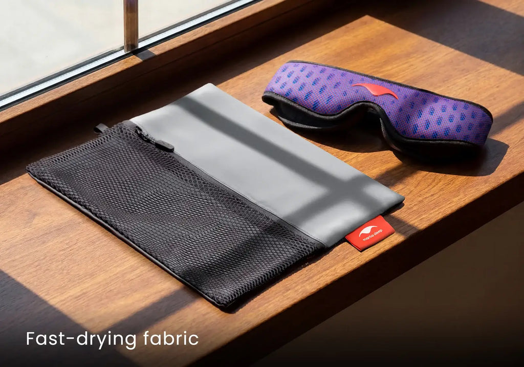 Sleep Mask Travel and Laundry Bag That Converts from a Compact Case to a Mesh Bag for Cleaning