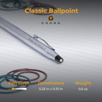 Slim Ballpoint Pen in Lustrous Chrome