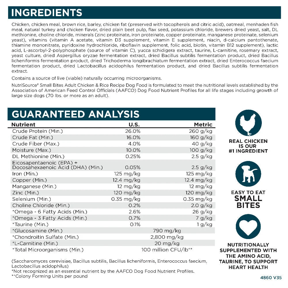Small Bites Chicken & Rice Dry Dog Food