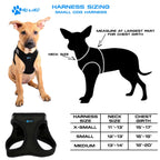 Small Dog Harness with Reflective Bands, Breathable Design, Secure Velcro Closure and Double D-Rings