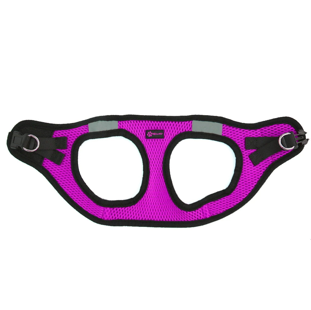 Small Dog Harness with Reflective Bands, Breathable Design, Secure Velcro Closure and Double D-Rings
