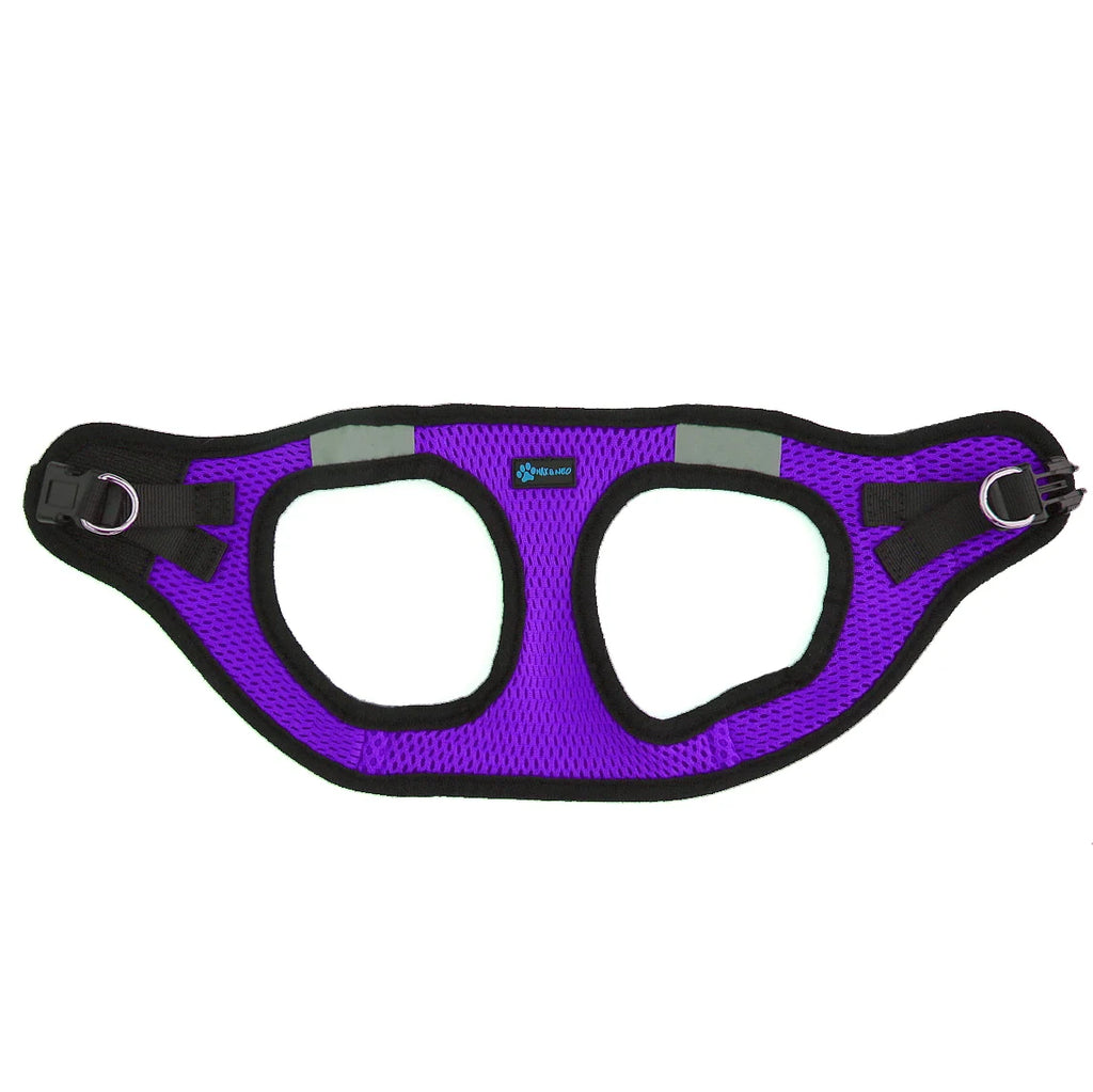 Small Dog Harness with Reflective Bands, Breathable Design, Secure Velcro Closure and Double D-Rings