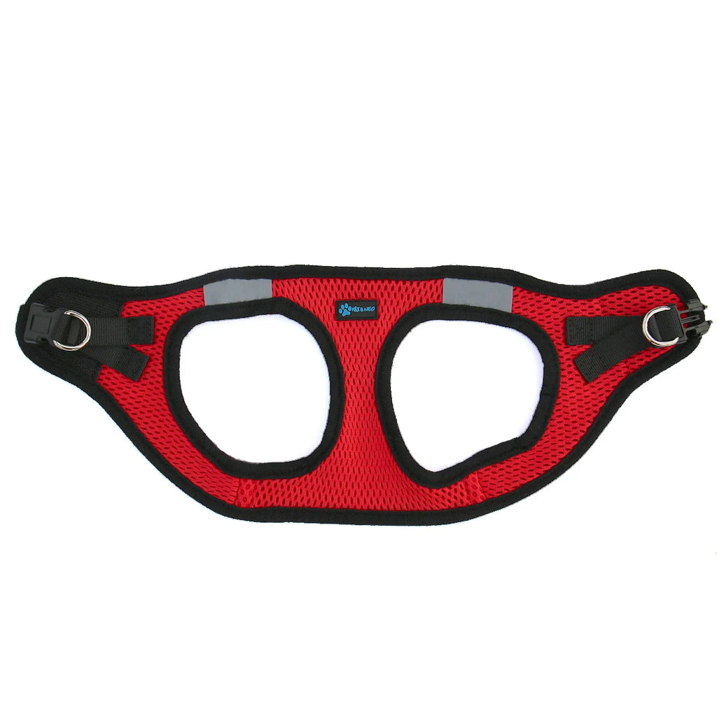 Small Dog Harness with Reflective Bands, Breathable Design, Secure Velcro Closure and Double D-Rings