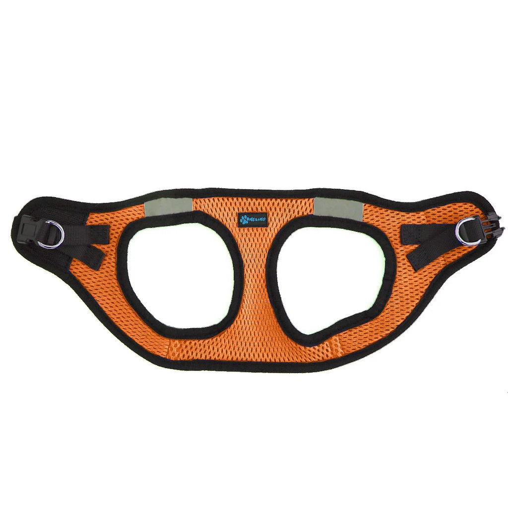 Small Dog Harness with Reflective Bands, Breathable Design, Secure Velcro Closure and Double D-Rings