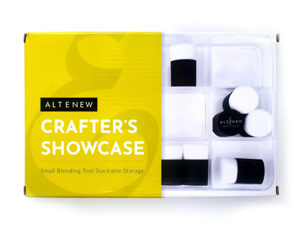 Small Ink Blending Tool Storage Box with 12 Compartments and a Hinged Lid for Stackable Craft Organization