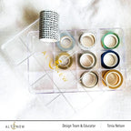 Small Ink Blending Tool Storage Box with 12 Compartments and a Hinged Lid for Stackable Craft Organization