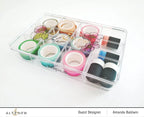 Small Ink Blending Tool Storage Box with 12 Compartments and a Hinged Lid for Stackable Craft Organization