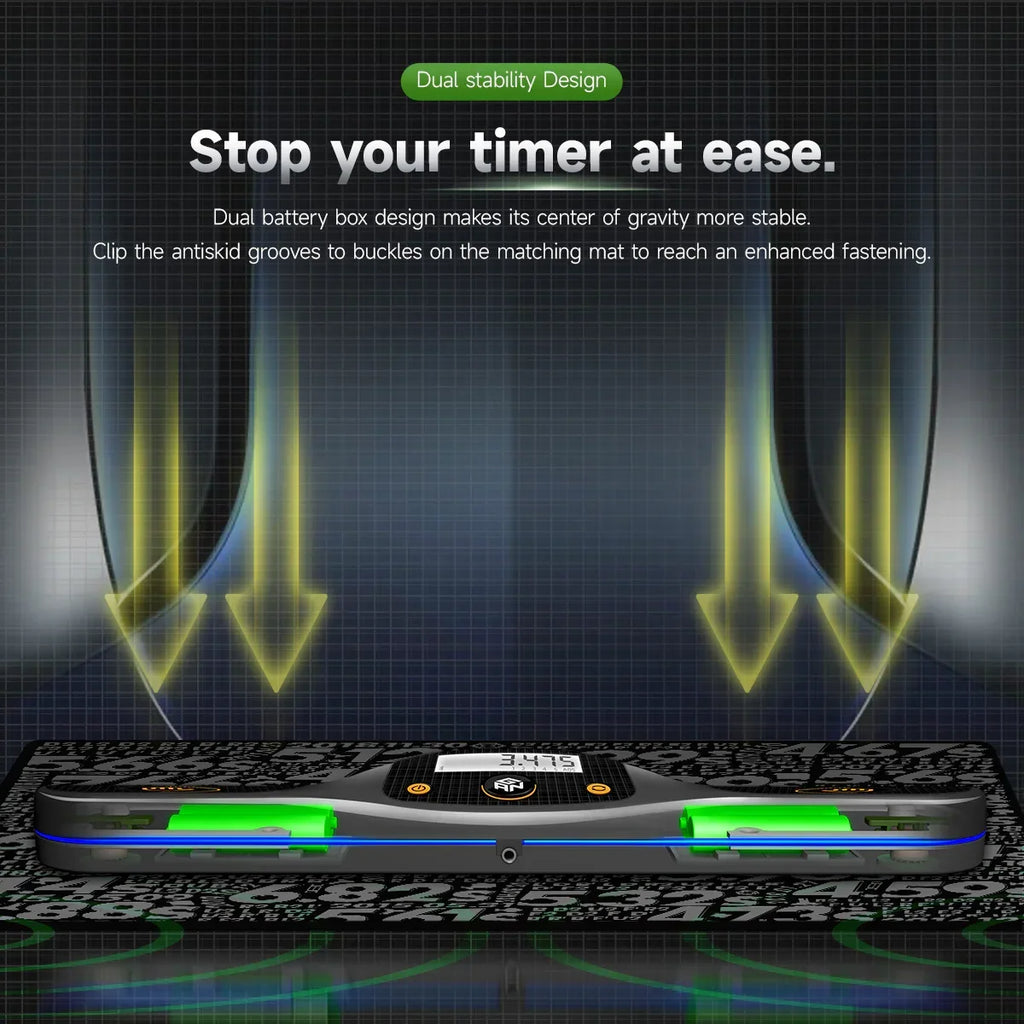 Smart Cube Timer for Speedcubing with Automatic Solve Sync and a One-Second Pause to Prevent Accidental Resets