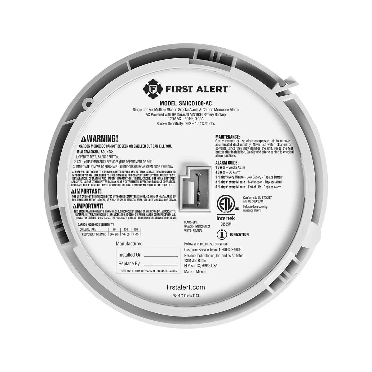 Smoke and Carbon Monoxide Alarm