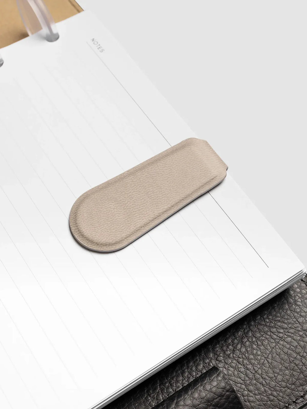 Smooth Leather Magnetic Bookmark