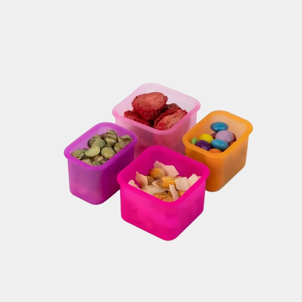 Snack Container Pods in a 4-Pack for Rover and Explorer to Keep Fruit and Vegetables Separate
