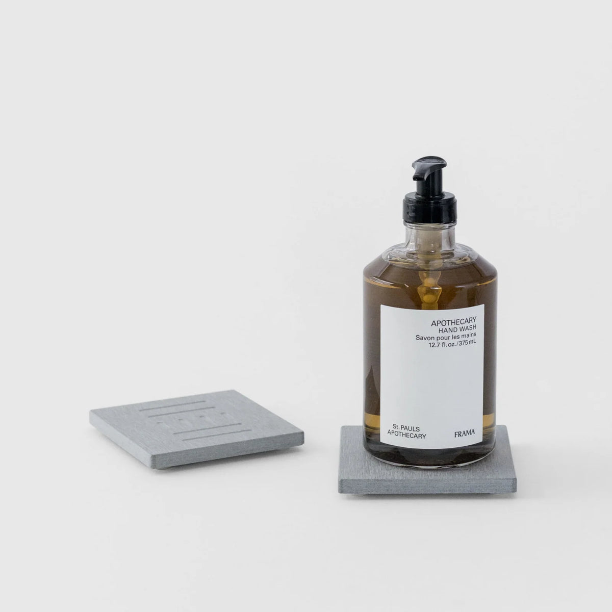 Soap Caddy 2-Pack for Small Bathroom and Kitchen Sinks with Quick-Drying Non-Slip Bottle Platforms — Ash