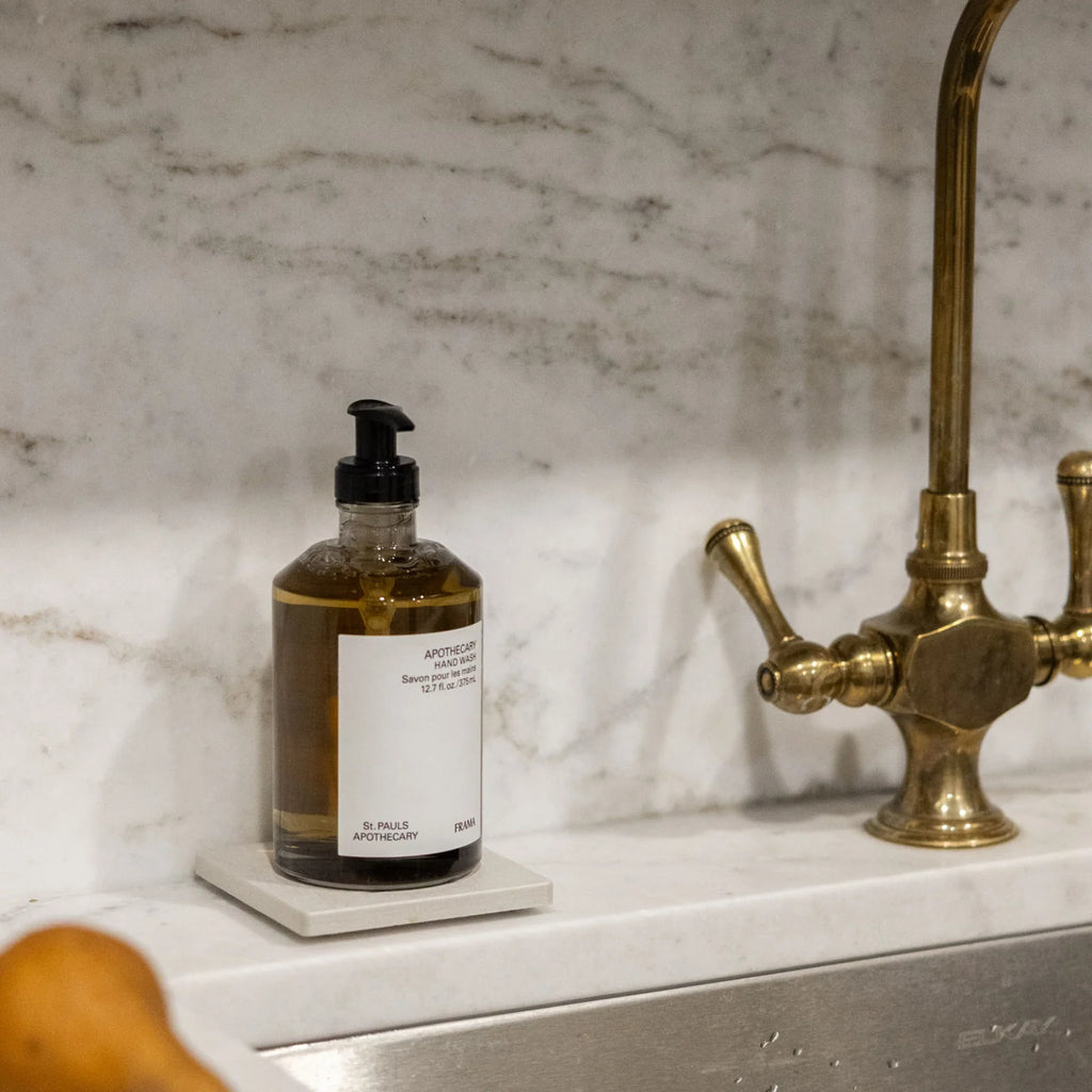 Soap Caddy 2-Pack for Small Bathroom and Kitchen Sinks with Quick-Drying Non-Slip Bottle Platforms