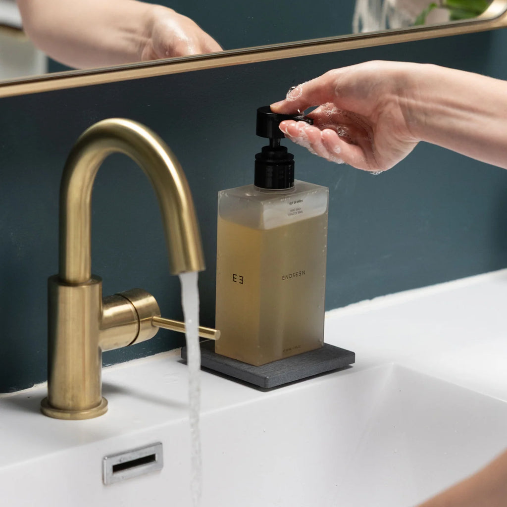 Soap Caddy 2-Pack for Small Bathroom and Kitchen Sinks with Quick-Drying Non-Slip Bottle Platforms