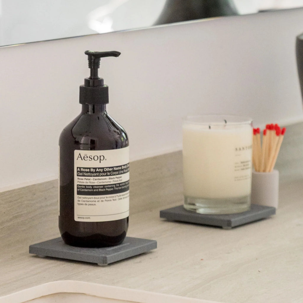 Soap Caddy 2-Pack for Small Bathroom and Kitchen Sinks with Quick-Drying Non-Slip Bottle Platforms