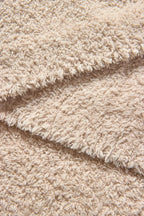 Sofa Blanket in Soft Lightweight Knit with Ribbed Edges for Styling Two-Seater and Three-Seater Sofas