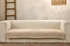 Sofa Blanket in Soft Lightweight Knit with Ribbed Edges for Styling Two-Seater and Three-Seater Sofas