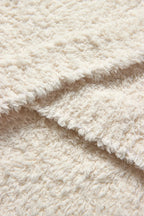Sofa Blanket in Soft Lightweight Knit with Ribbed Edges for Styling Two-Seater and Three-Seater Sofas