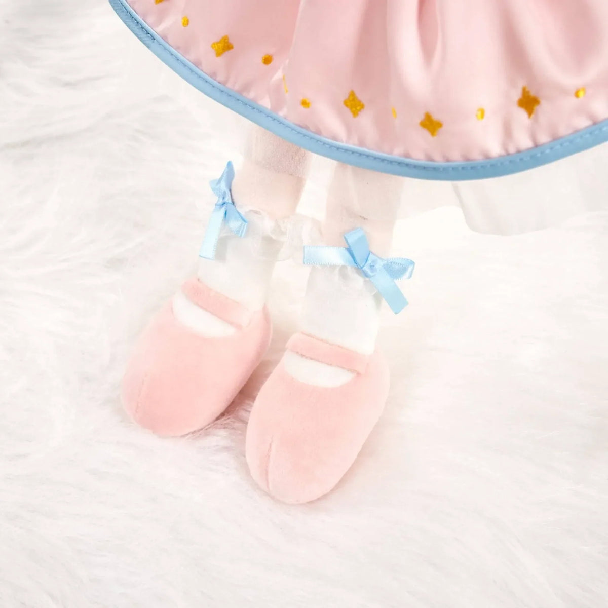 Soft Personalized Plush Doll in a Pink Rainbow Dress, 16-Inch