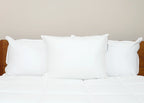 Soft Polyester Pillow with Medium-Soft Support, Hypoallergenic Cotton Cover and Standard, Queen or King Sizes