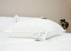 Soft Polyester Pillow with Medium-Soft Support, Hypoallergenic Cotton Cover and Standard, Queen or King Sizes