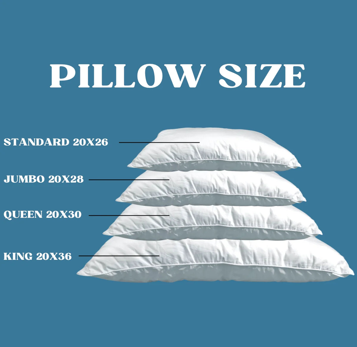 Soft Polyester Pillow with Medium-Soft Support, Hypoallergenic Cotton Cover and Standard, Queen or King Sizes