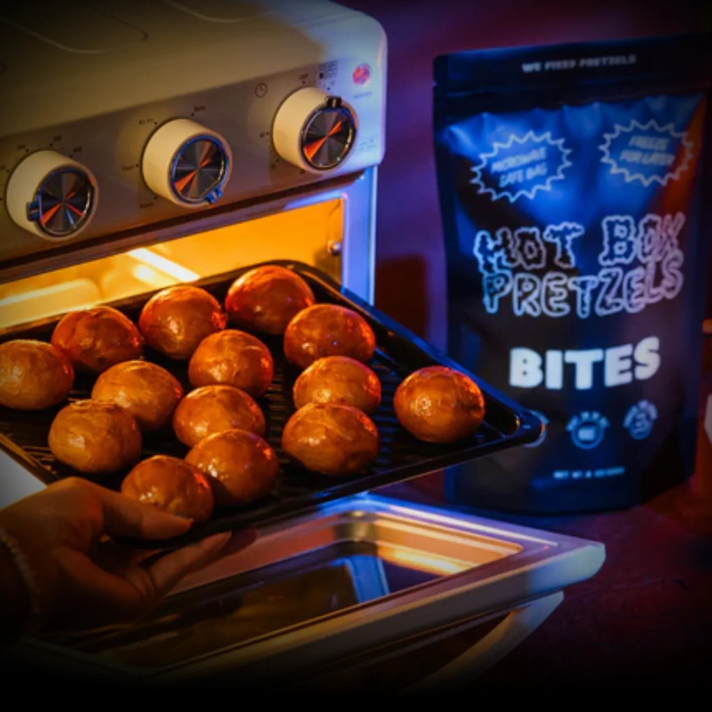 Soft Pretzel Bites, About 14 Handmade Pieces in Each Bag for Easy Snacking and Sharing · About 14 soft pretzel bites per b