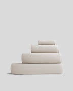 Soft Rib Cotton Towels in Bone