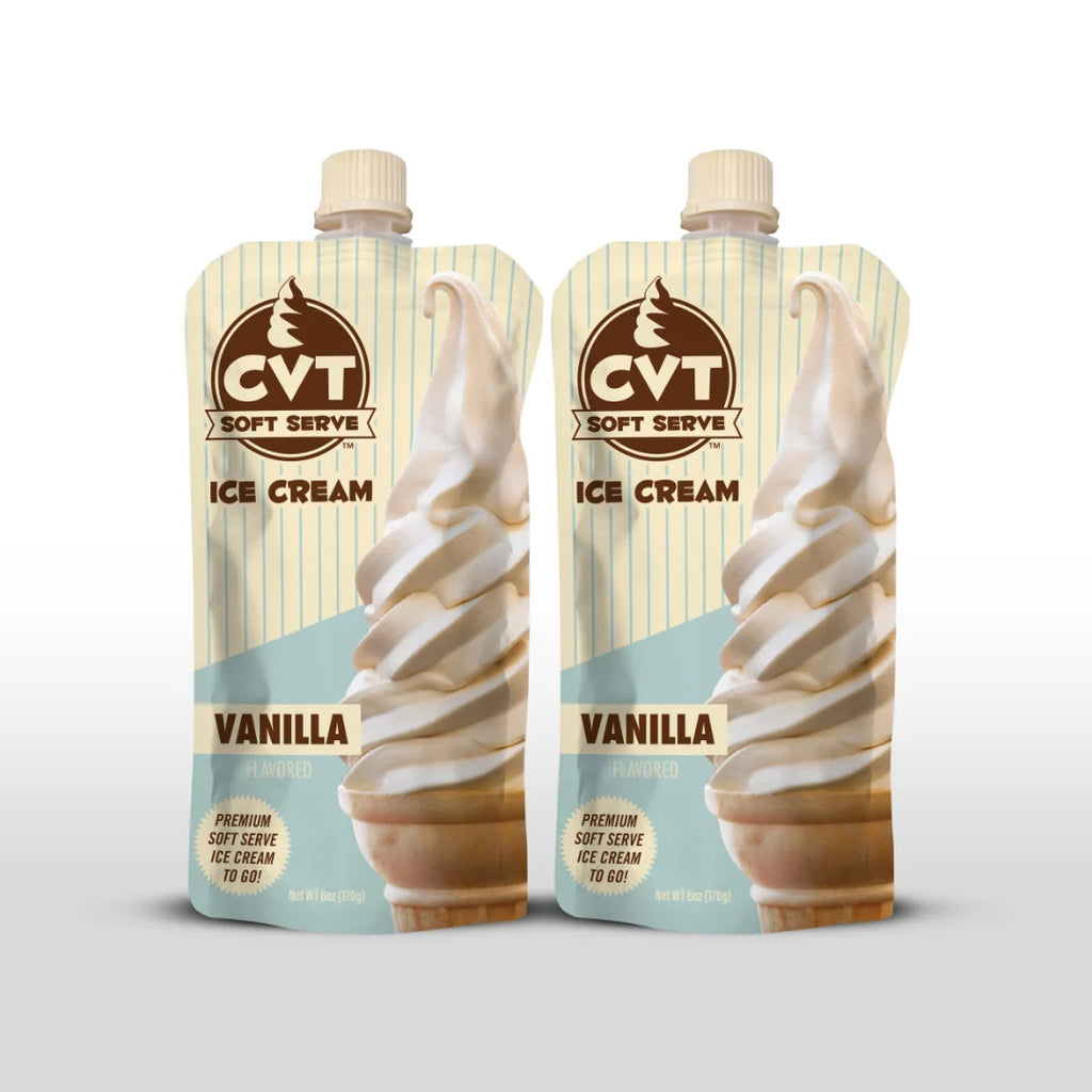 Soft Serve Ice Cream 2-Pack in Handheld Pouches, Vanilla 2-Pack