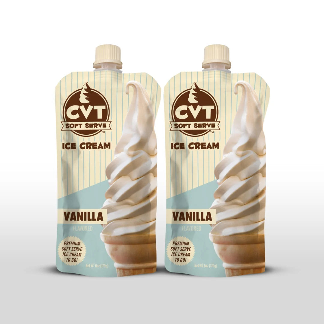 Soft Serve Ice Cream 2-Pack in Handheld Pouches, Vanilla 2-Pack