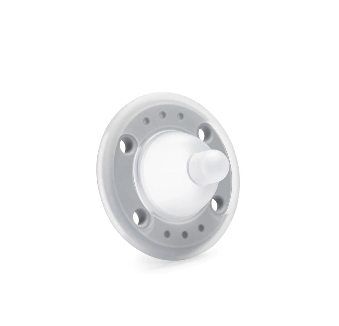 Soft Silicone Pacifier for Baby Comfort, Designed to Mimic the Movement of Breastfeeding During Sucking — Frost