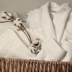 Soft White Cotton Bath Towel Set