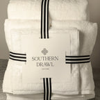 Soft White Cotton Bath Towel Set