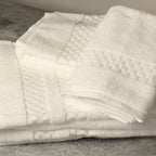 Soft White Cotton Bath Towel Set