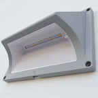 Solar Deck and Step Lights, 2-Pack with 100-Lumen Dusk-to-Dawn Downlight and 4000K Daylight White