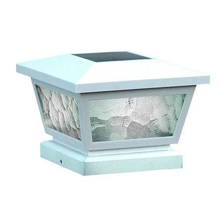 Solar Fence Post Cap Light in White