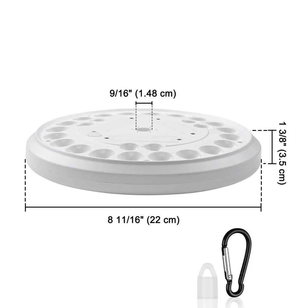 Solar Flagpole Light with 26 LEDs, 7000K Cool White Glow, Auto Dusk-to-Dawn Lighting for Outdoor Flag Display