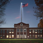 Solar Flagpole Light with 26 LEDs, 7000K Cool White Glow, Auto Dusk-to-Dawn Lighting for Outdoor Flag Display