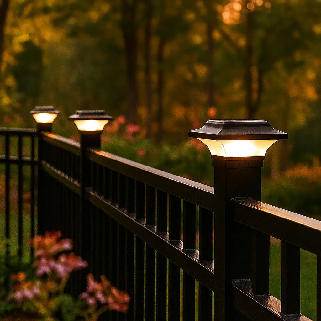 Solar Post Cap in Black Cast Aluminum