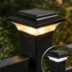 Solar Post Cap in Black Cast Aluminum