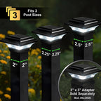 Solar Post Cap in Black Cast Aluminum