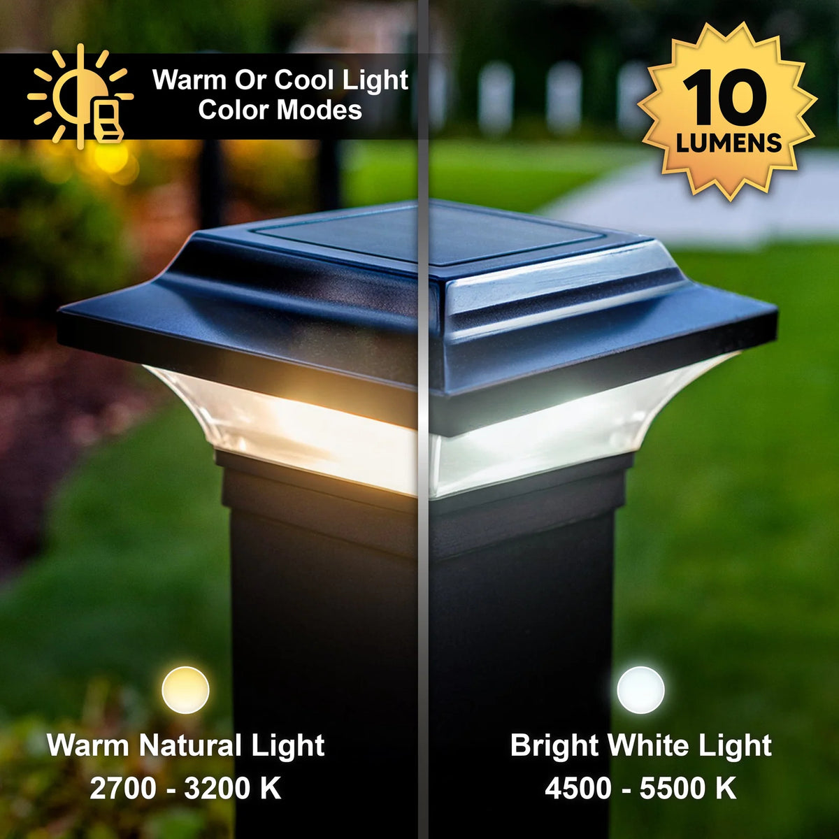 Solar Post Cap in Black Cast Aluminum