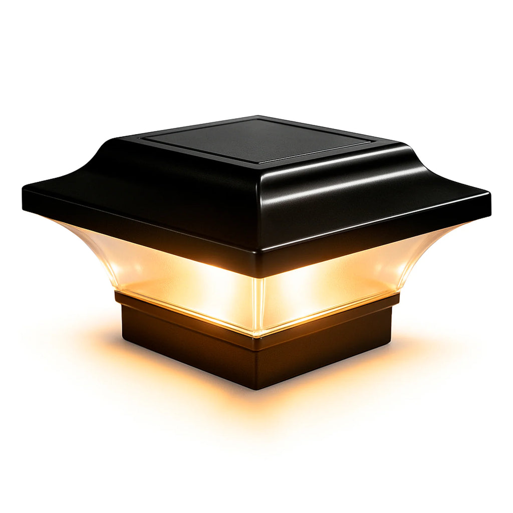 Solar Post Cap in Black Cast Aluminum
