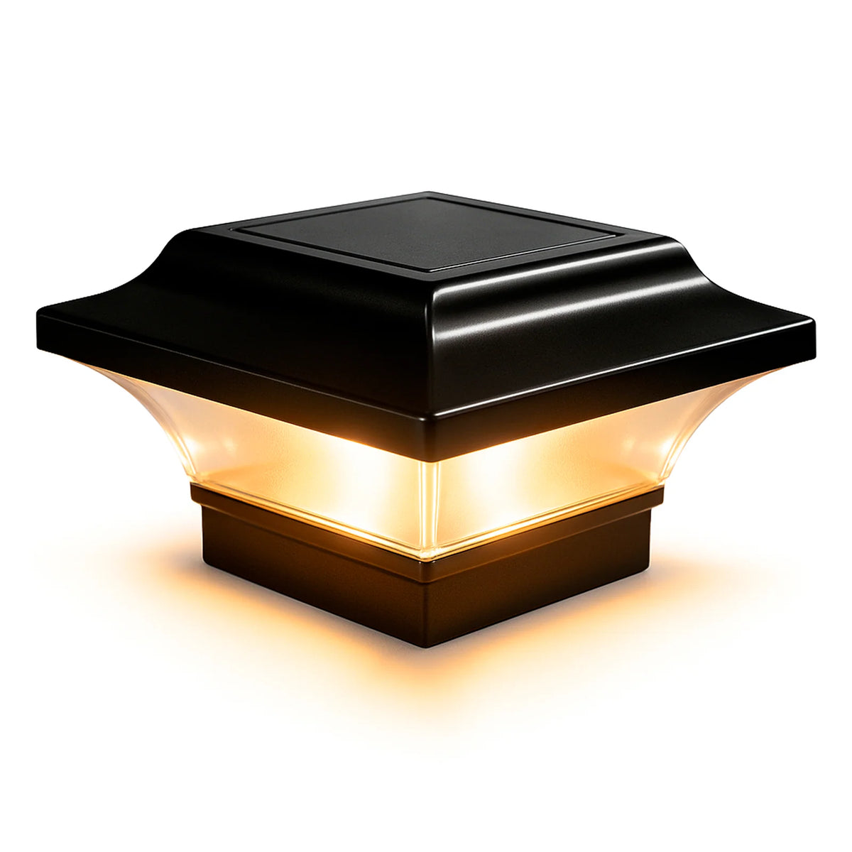 Solar Post Cap in Black Cast Aluminum